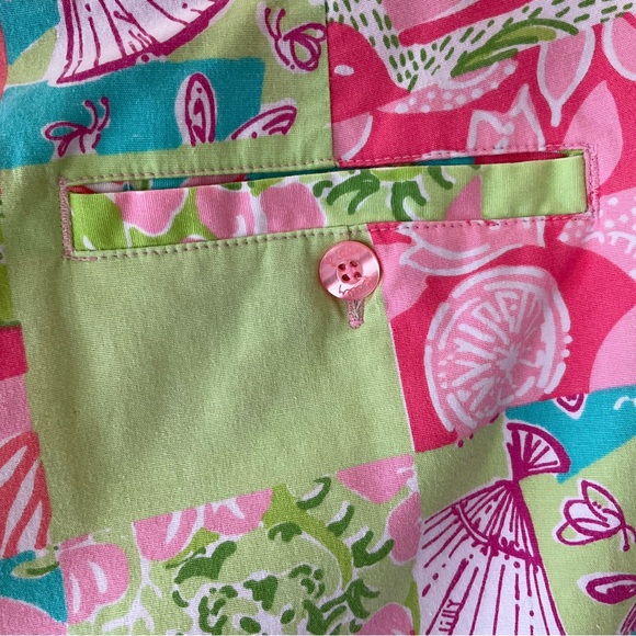 Lilly Pulitzer Vintage ‘90’s Patchwork Cropped Pants Size 0 - Picture 7 of 13